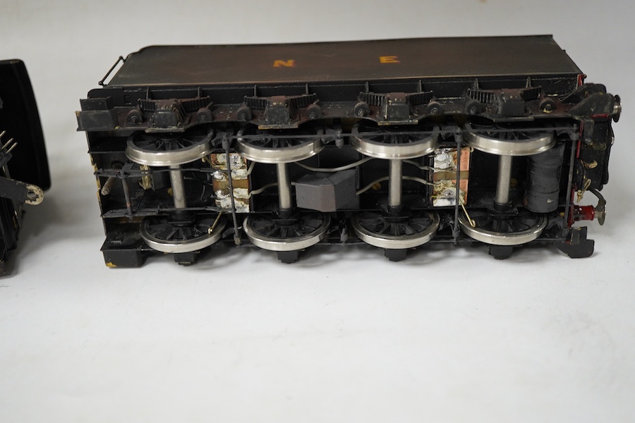 An 0 gauge scratch built model railway locomotive by John Worsley, a London & North Eastern Railway class A3 4-6-2, Flying Fox 106, a highly detailed model in brass, white metal and plasticard, with opening smoke box doo